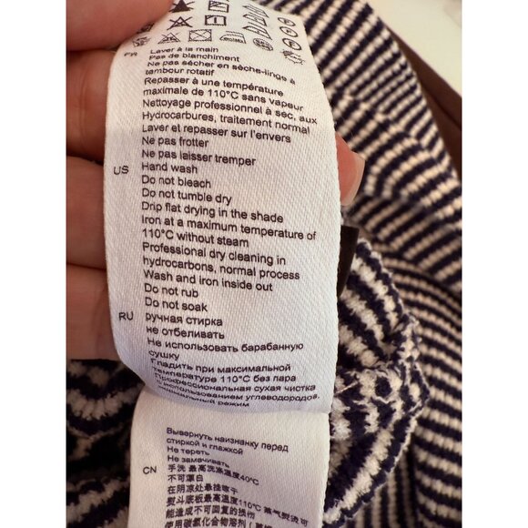 Sandro Blue White Peny Cardigan - Size XS/S - Picture 7 of 10